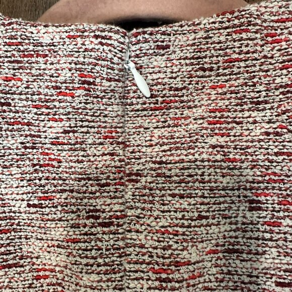 Theory Mod Belted Dress Size 10 Sheath Red White Work Career Office Classic - Picture 5 of 9